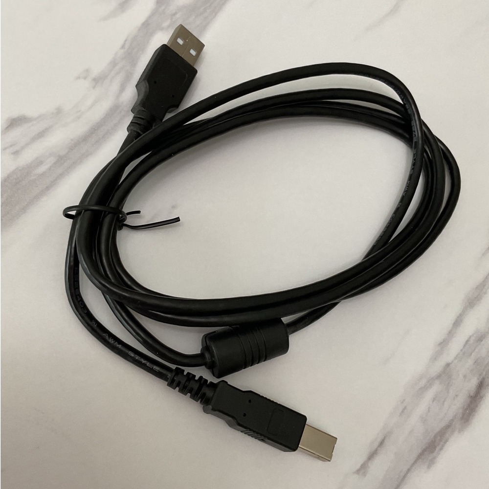 USB 2.0 Type A to Type B Printer Cable with Ferrite Core Black 6ft